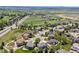 Community aerial view showcasing well-manicured lawns, mature trees, and neighborhood layout at 7226 Dove Ct, Parker, CO 80134
