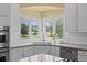 Kitchen corner sink featuring granite countertops, stainless steel appliances, and a window with exterior view at 7226 Dove Ct, Parker, CO 80134