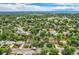 Expansive aerial view of a neighborhood filled with lush green trees and single-Gathering homes at 12176 W Ohio Pl, Lakewood, CO 80228