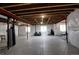Unfinished basement provides a blank canvas to create your dream space with open ceiling and wrapped walls at 14763 Pepper Pike Pl, Parker, CO 80134