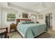 Sunlit bedroom featuring a large bed, bedside table, and multiple windows with scenic views at 3168 W 29Th Ave, Denver, CO 80211