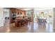 Well designed kitchen with a center island with counter seating and a breakfast nook with beautiful views at 2339 Elkhorn St, Parker, CO 80138