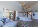 Spacious living room with high ceilings, hardwood floors, and a comfortable seating area at 2339 Elkhorn St, Parker, CO 80138