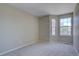Empty bedroom featuring carpet, neutral paint and natural light from large windows at 13382 Franklin St, Thornton, CO 80241