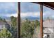 Picturesque window view overlooking treetops and distant mountains at 5167 Morningside Way, Parker, CO 80134