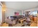 Comfortable living room features plush sofa, area rug, fireplace, and media center at 1024 S Mobile St, Aurora, CO 80017