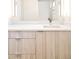 Bright bathroom featuring a modern vanity with stylish lighting and hardware at 2659 S Cherokee St, Denver, CO 80223