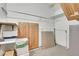 A storage room featuring shelving, closet with cedar door, and clean and organized space at 29571 Dorothy Rd, Evergreen, CO 80439