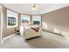 Bedroom with a tray ceiling and mountain views at 931 Forest View Rd, Monument, CO 80132