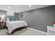 Basement bedroom with a neutral color scheme, plush carpet, and simple decor at 2385 S Marion St, Denver, CO 80210