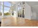 Bright living area with hardwood floors and stunning mountain views at 25220 Montane Dr, Golden, CO 80401