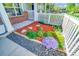 Charming townhome landscaping with colorful flowerbeds, stone accents, and meticulous design at 9102 W 107Th Pl, Broomfield, CO 80021