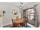 Dining area with view of balcony at 100 S Park Ave # E312, Breckenridge, CO 80424