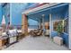Covered patio with outdoor seating and grill at 100 S Park Ave # E312, Breckenridge, CO 80424
