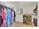 Well-organized walk-in closet with shelving, hanging racks, and shoe storage solutions maximizes storage space at 9912 Bradbury St, Firestone, CO 80504