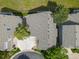 Birds eye view of home showing roof, backyard, and driveway nestled in cul-de-sac at 7400 W Grant Ranch Blvd # 19, Littleton, CO 80123