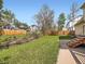 View of the grassy backyard with fence and landscaping at 3873 W 98Th Ave, Westminster, CO 80031