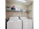 Functional laundry room with full-size washer and dryer at 8638 Gold Peak Dr # D, Highlands Ranch, CO 80130