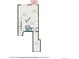 Floor plan showing the layout of the living room, kitchen, bath, and garage at 19172 E Arkansas Dr # 106, Aurora, CO 80017