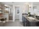 Bathroom with double vanity and walk-in shower at 1266 N Gaylord St, Denver, CO 80206