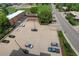 Aerial view of parking lot showcasing available parking in a landscaped green community at 3675 S Cherokee St # 710, Englewood, CO 80110