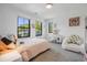 Bright bedroom features large windows, light walls, and a bean bag chair for a cozy feel at 2540 Jay St, Edgewater, CO 80214