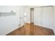 Cozy bedroom with hardwood floors and closet space at 7010 W 44Th Ave, Wheat Ridge, CO 80033
