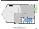 Upstairs floorplan of bedroom with balcony, walk-in closets, and bathrooms at 387 Pine Dr, Idaho Springs, CO 80452