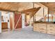 Large bedroom boasting vaulted wood ceilings, dual closets, and an attached bathroom at 387 Pine Dr, Idaho Springs, CO 80452