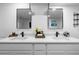 Well-lit bathroom with double sinks, modern fixtures, and plenty of counter space for daily routines at 2996 S Sheridan Blvd, Denver, CO 80227