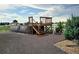 Backyard features a pool and deck with a seating area, ideal for outdoor enjoyment at 55610 E 40Th Ave, Strasburg, CO 80136