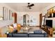 Open living room layout with stylish decor, hardwood floors, and modern furnishings at 1060 N Washington St # 301, Denver, CO 80203