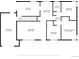 Detailed floor plan showcasing the layout of the main level with living spaces and bedrooms at 10784 Allendale Dr, Arvada, CO 80004