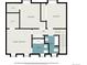 This floor plan highlights the location of the bedrooms, bathrooms and walk-in closets at 10158 E Fair Cir, Englewood, CO 80111