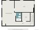 This floor plan highlights the location of the basement bathroom, recreation room and hallways at 10158 E Fair Cir, Englewood, CO 80111