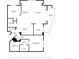Detailed floor plan showcasing the layout of the home, including the primary bedroom and living spaces at 4875 S Monaco St # 303, Denver, CO 80237