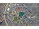 Map view showing the property's location near Hine Lake and various community amenities at 12919 W Burgundy Dr, Littleton, CO 80127
