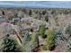 Serene aerial view showcases the property's lush surroundings in a well-established neighborhood at 6719 E Costilla Cir, Centennial, CO 80112