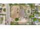 Direct aerial view showing the property, neighborhood streets and surrounding area at 1195 W 70Th Ave, Denver, CO 80221