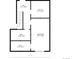 Floor plan of basement featuring bedroom, bathroom, walk-in closet, and utility room at 1195 W 70Th Ave, Denver, CO 80221