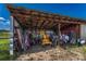 Exterior storage shed area at 1166 Belgian Trl, Elizabeth, CO 80107