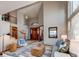 Spacious living room with high ceilings, staircase, and an open layout perfect for modern living at 9754 Las Colinas Dr, Lone Tree, CO 80124