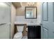 Bathroom with vanity, toilet and walk-in shower at 16051 E Alabama Dr, Aurora, CO 80017