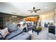 Open concept living room with a view of the kitchen at 10587 Parkington Ln # B, Highlands Ranch, CO 80126