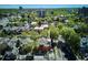 Aerial view showcases the property's location and surrounding neighborhood at 1401 N Franklin St # 1, Denver, CO 80218