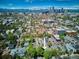 Aerial view of Denver neighborhood and skyline at 1401 N Franklin St # 1, Denver, CO 80218