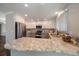 Beautiful kitchen featuring stainless steel appliances, granite countertops, and white cabinetry at 11506 Greenbriar Ln, Parker, CO 80138