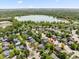 Aerial view showing the neighborhood, nearby lake and property location marked with a pin, close to community amenities at 2019 Clipper Dr, Lafayette, CO 80026