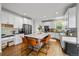 Modern kitchen featuring white cabinets, a large island, and stainless steel appliances designed for cooking enthusiasts at 2019 Clipper Dr, Lafayette, CO 80026