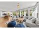 Bright and spacious living room seamlessly connected to the kitchen, creating an open and inviting space at 2019 Clipper Dr, Lafayette, CO 80026